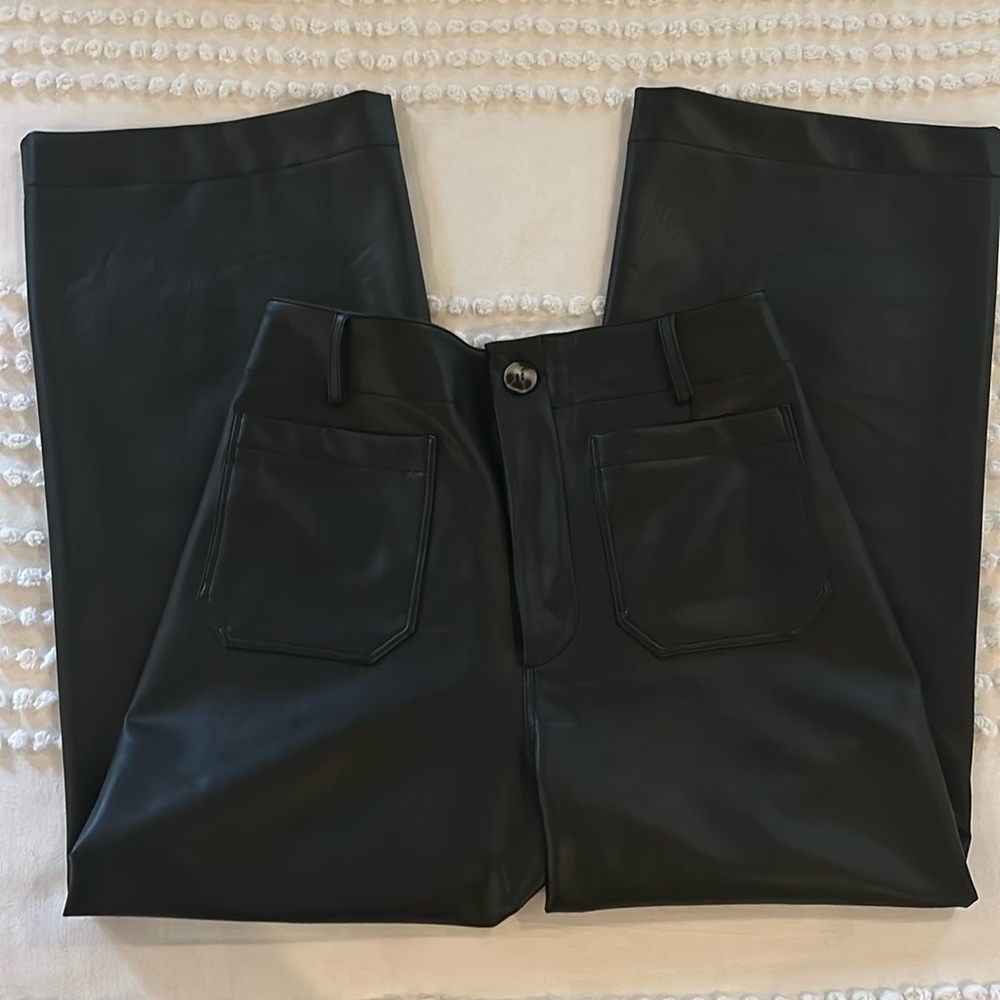Maeve Colette black leather pants size 30